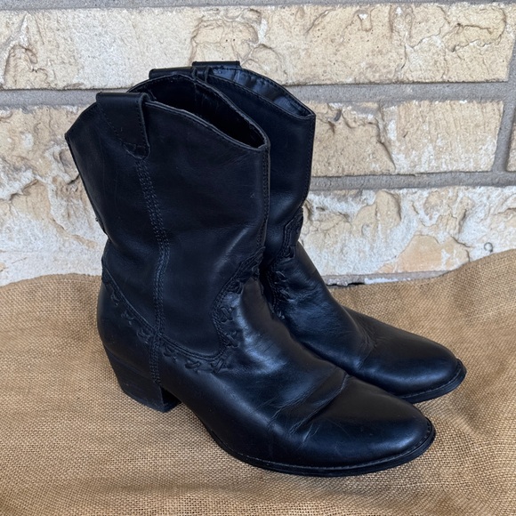 Harley Davidson Black Leather Western Maya Riding Boots Size 9 1/2 - Picture 12 of 13